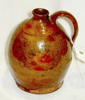 Small New Hampshire Gonic redware jug ca 1830