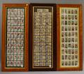 Set of Six Birdseye Maple Veneer Framed Cigarette Card Collections