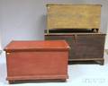 Three Assorted Wooden Blanket Boxes