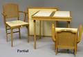 Midcentury Folding Card Table and Four Chairs
