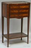 French Inlaid Kingwood Veneer Threedrawer Stand
