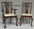 Set of Six Chippendalestyle Carved Mahogany Dining Chairs