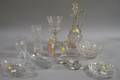 Eleven Colorless Molded and Cut Glass Items