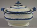 Leeds Blue Featheredge Tureen with Cover