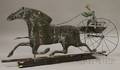 Copper Horse Sulky and Driver Weather Vane