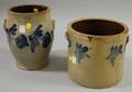 Two Cobaltdecorated Stoneware Crocks