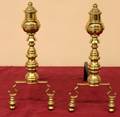 Period Brass Andirons  circa 1780