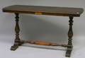 William  Marystyle Mahogany Veneer Trestlebase Console Table