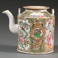 Chinese Export Rose Medallion Teapot