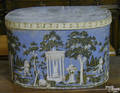Wallpaper covered box ca 1840