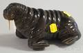 Carved Obsidian Walrus