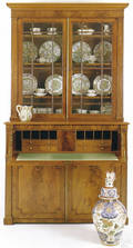 Regency mahogany secretary bookcase ca 1820