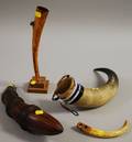 Four African Horn Items