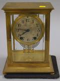 Smith Patterson Brass and Glass Chiming Mantel Clock