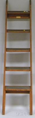 Brassmounted Mahogany Boat Ladder