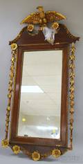 Chippendalestyle Carved Giltgesso and Mahogany Veneer Mirror