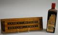Lashs Bitters Amber Glass Bottle and Advertising Cribbage Board