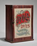 DyOLa Dyes Chromolithographed Tin Retail Advertising Countertop Cabinet