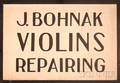 Violinmakers Shop Sign Joseph Bohnak Northampton c 1930