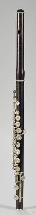 American Grenadilla Flute George Cloos New York c 1870