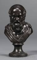 Wedgwood and Bentley Black Basalt Bust of Socrates