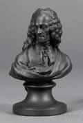 Wedgwood Black Basalt Bust of Voltaire