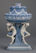 Wedgwood Solid Blue Jasper Michelangelo Vase and Cover