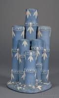 Wedgwood Solid Blue Jasper Bamboo Flower Holder