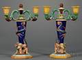 Pair of Wedgwood Majolica Candelabra