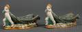 Pair of Wedgwood Majolica Net Pattern Figural Cigar Rests