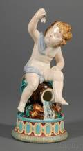 Wedgwood Majolica Figure of a Putti