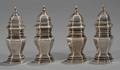 Four George V Silver Pepper Shakers