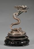 Chinese Export Silver Dragon Ornament