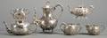 Six Chinese Export Silver Tea Wares