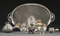 Fivepiece Georg Jensen Sterling Blossom Pattern Tea and Coffee Service
