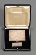 Boxed French 950 Silver Cigarette Case and Lighter