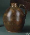 New England redware ovoid jug