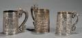 Three Chinese Export Silver Mugs