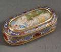 French Yellow Gold and Enamel Snuff Box