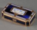 French Yellow Gold and Enamel Snuff Box