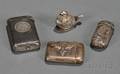 Four Continental Silver Matchsafes