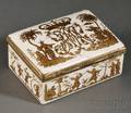 Continental Giltdecorated White Enamel Patch Box