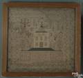 New Jersey silk on linen sampler early 19th c