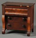 Miniature Mahoganyveneered American Classical Chest of Drawers
