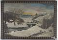 Maine oil on canvas winter landscape late 19th c