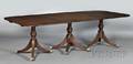 George IIIstyle Mahogany Threepedestal Dining Table
