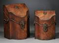 Set of Two George II Mahogany and Inlaid Cutlery Boxes