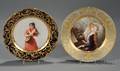 Two Austrian Porcelain Handpainted Cabinet Plates