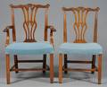 Set of Eight George IIIstyle Carved Mahogany Dining Chairs