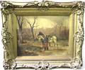 French oil on canvas landscape 19th c